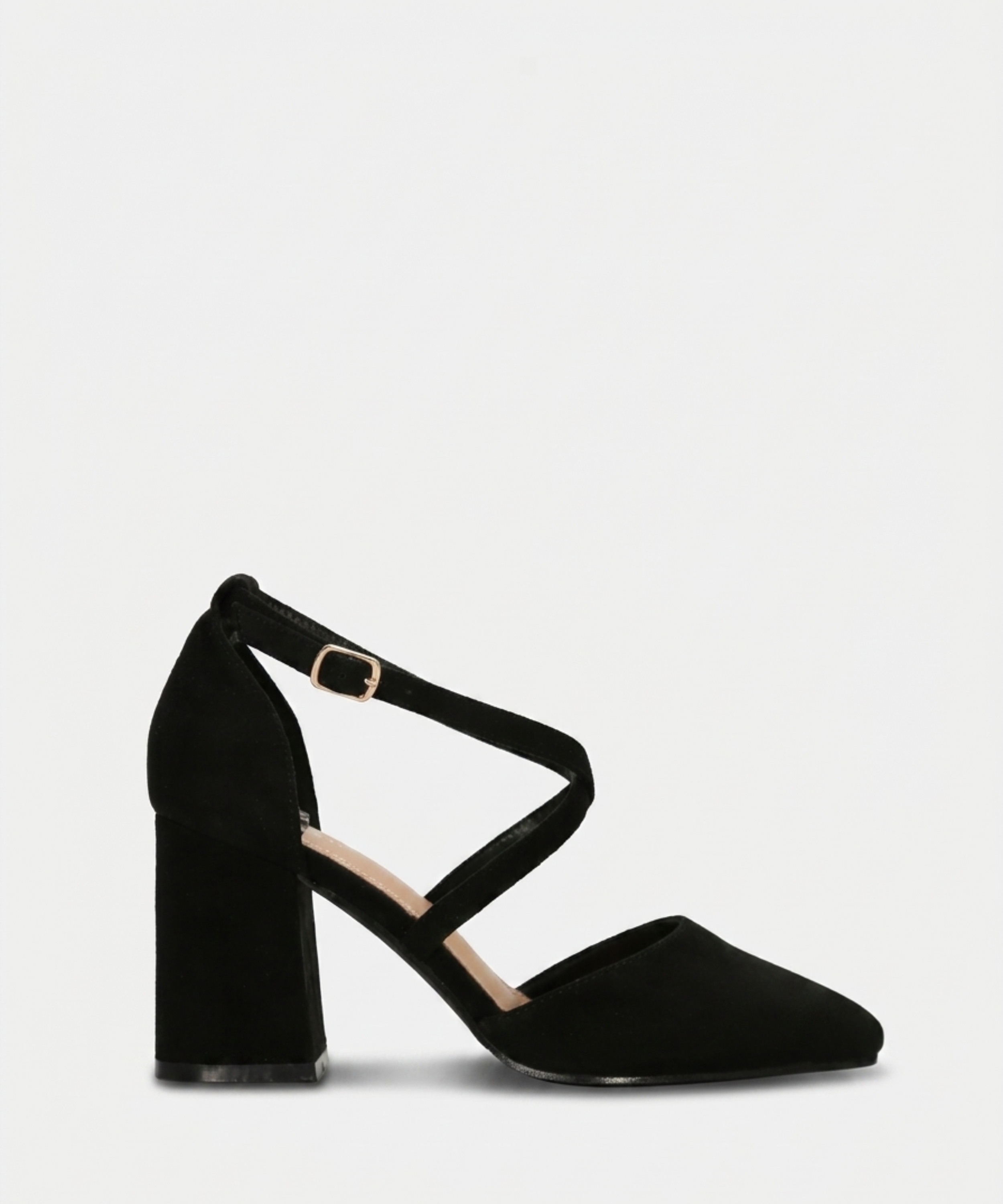 Zapato tac&oacute;n tiras cruzadas 
